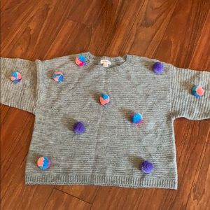 Kids gray Pom Pom sweater
